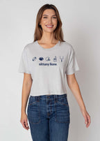 Penn State Nittany Lions Women's Steel Relaxed, boxy Mineral wash T-Shirt with Crew neck and short sleeves