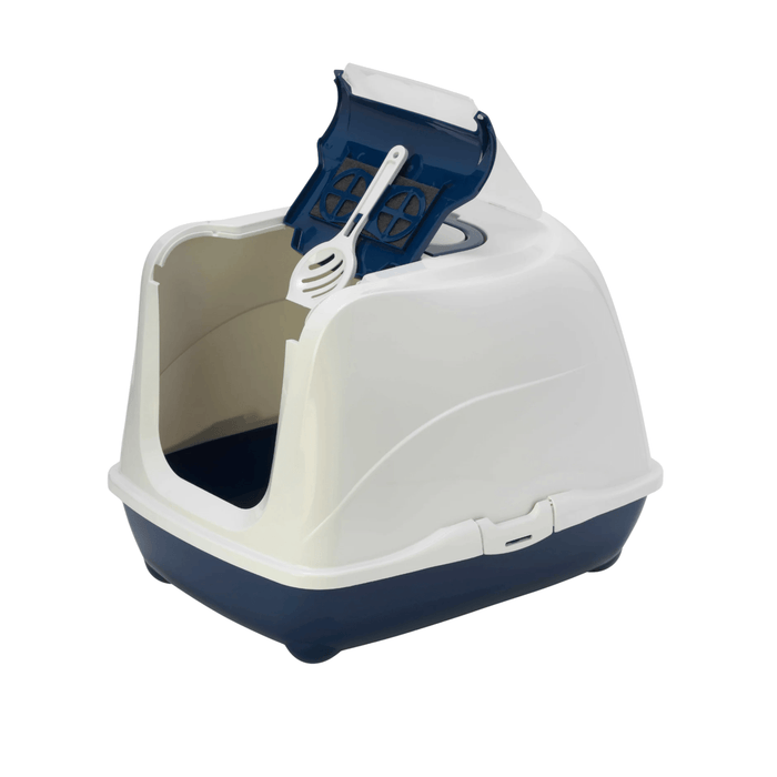 Petface Hooded Cat Litter Tray (50cm) open on white background