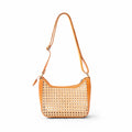 Pia Rattan Shoulder Bag in Tan