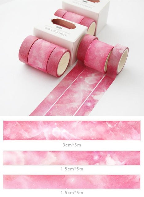 Pink Galaxy Washi Tape Set - Original Kawaii Pen