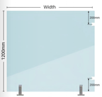 Polaris / Atlantic Glass Pool Fence HINGE Panel, 12mm toughened glass frameless pool fence hinge panel - Image 2
