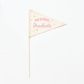 Decorative flag with 'Preschool Graduate' text on a white background