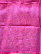 Printed silk Linen saree