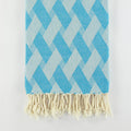 Prism Pattern Towel in Teal Blue