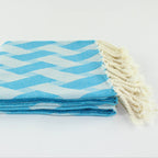 Prism Pattern Towel in Teal Blue