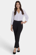 Pull-On Slim Ankle Trouser Pants - Black