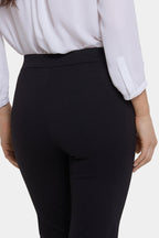 Pull-On Slim Ankle Trouser Pants - Black