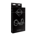Packaging for the black Pumped Penis Extender, showing the device and brand logo.