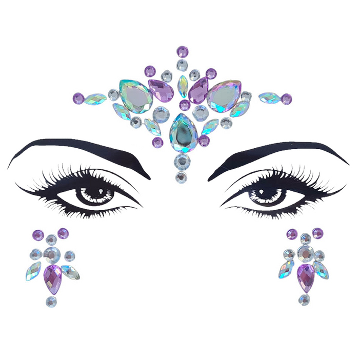 Purple Unicorn Dreams Face Gems