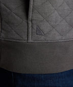 Model is wearing UNTUCKit Garrison pullover in forged iron.