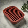 The Rogerie Rectangular Soap Dish Merlot