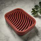 The Rogerie Rectangular Soap Dish Merlot