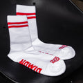 Red & White Stripe Premium Crew Socks