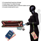 Women's paisley wristlet wallet for travel and daily use-feature image