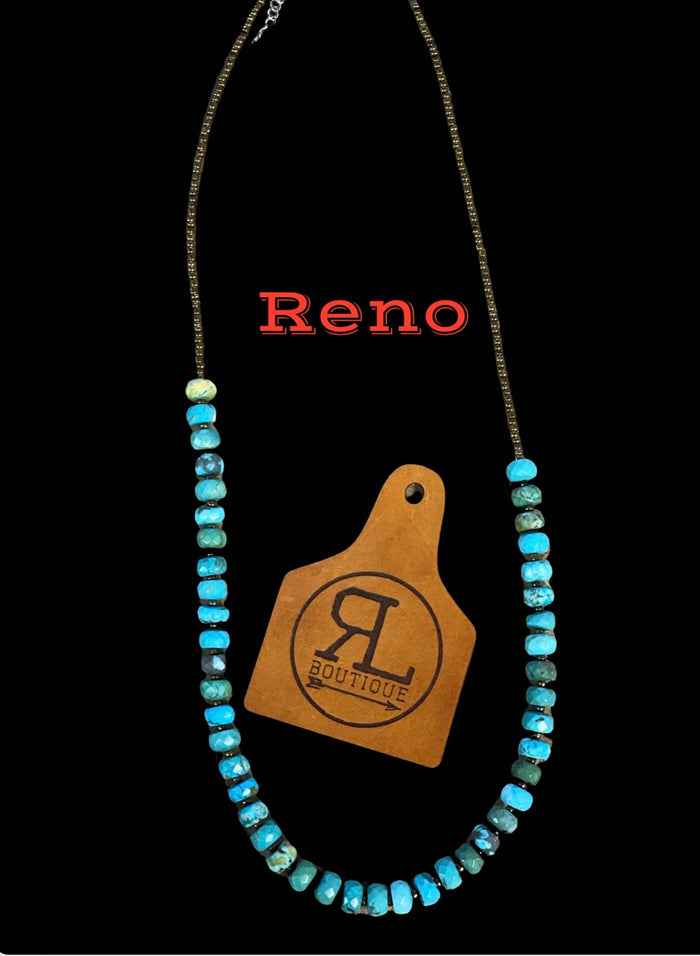 Reno magnesite Turquoise necklace
