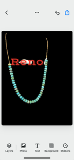 Reno magnesite Turquoise necklace