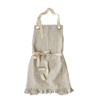 Ruffle Pin Stripe Apron: Blue