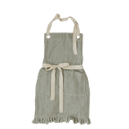 Ruffle Pin Stripe Apron: Blue