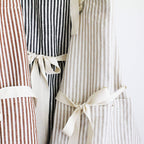 Ruffle Pin Stripe Apron: Blue