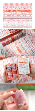 Sakura & Clouds Washi Tape Set (12pcs) - Original Kawaii Pen