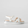 Sandalia de tiras brillo infantil blanca OH GIRL