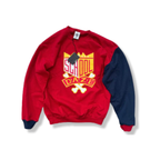 School Daze × HBCU Crewneck - 40 Acres x COINTEL - Red/Navy/Yellow