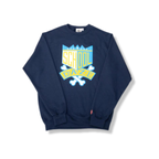 School Daze x HBCU Crew Neck Sweatshirt - Blue/Gold/Light Blue