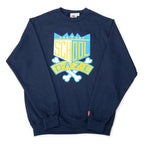 School Daze x HBCU Crew Neck Sweatshirt - Blue/Gold/Light Blue