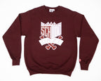 School Daze x HBCU Crew Neck Sweatshirt - Maroon/Grey