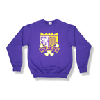 School Daze x HBCU Crew Neck Sweatshirt - Purple/Gold/White