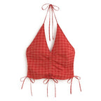 Seersucker Hiba Top in Red