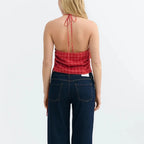 Seersucker Hiba Top in Red