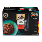 Sheba Fine Flakes Wet Cat Food Pouches Succulent Selection In Jelly 12 X 85g