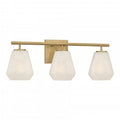 white vanity light, gold vanity light, brass vanity light, bathroom lighting, trendy lighting