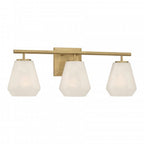 white vanity light, gold vanity light, brass vanity light, bathroom lighting, trendy lighting