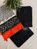 Silk cotton set with ikat cotton dupatta