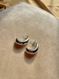 Silver Plated Half Moon Studs