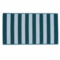 SIMPLE STRIPED TERRY BATH MAT: SKY/PEACOCK