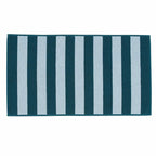 SIMPLE STRIPED TERRY BATH MAT: SKY/PEACOCK