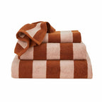 SIMPLE STRIPED TERRY TOWELS - BLUSH/TERRACOTTA: SHEET