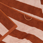 SIMPLE STRIPED TERRY TOWELS - BLUSH/TERRACOTTA: SHEET
