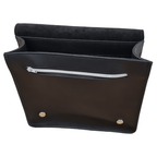 Soft Tannery Leather Messenger - Black - Bascora