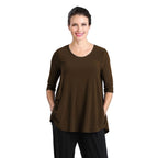Solid High-Low Top in Brown - 6899T-BRN