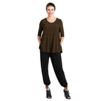 Solid High-Low Top in Brown - 6899T-BRN
