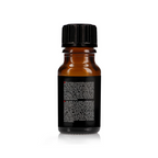 An image of the back of the small, dark brown dropper bottle with a black cap. It is named SPANISH FLY RED HOT"0.34 FL. OZ. / 10ML."