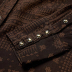 Stetson Brown Patchwork Bandana Print Shirt for Women