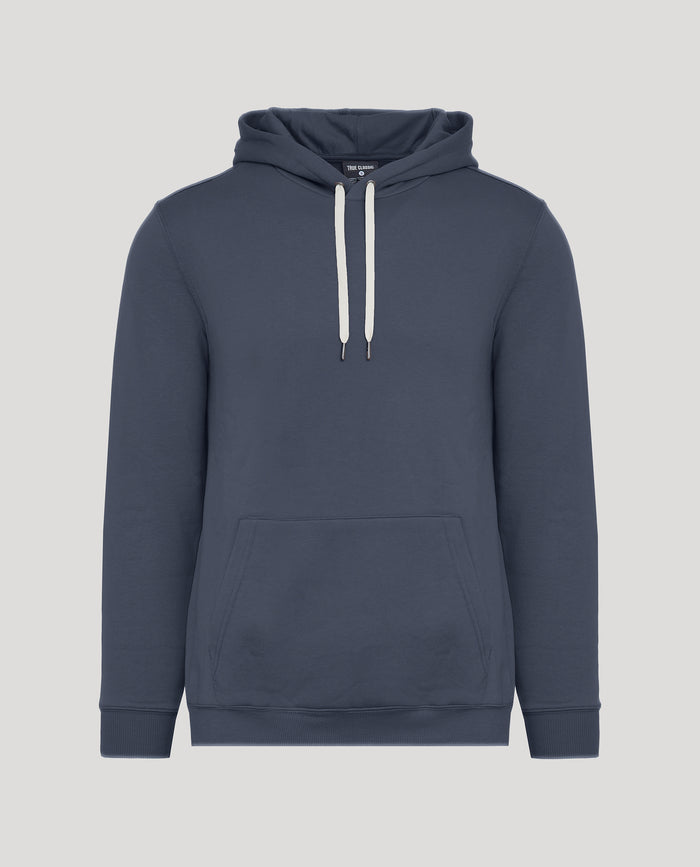 Stormy Fleece French Terry Pullover Hoodie with pocket and drawstring hood.