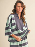 Striped Pull On Shorts