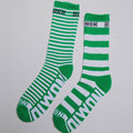 Striper Premium Crew Socks - Green & White