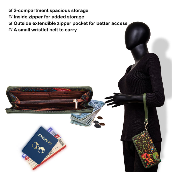 Women's coastal wristlet wallet for travel and daily use-feature image
